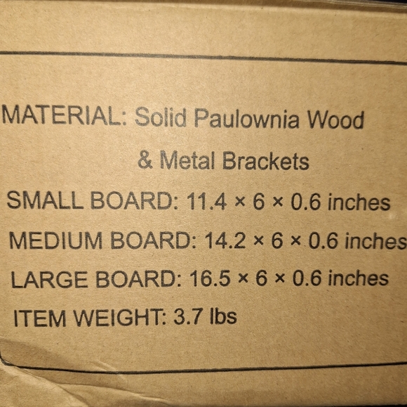 NEW Display Shelves Floating Wall Shelving w Metal Brackets Natural Wood Color - Picture 12 of 17